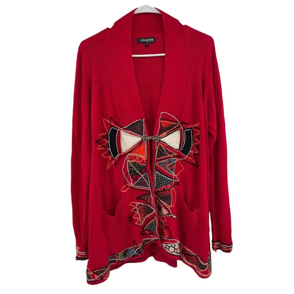 The Collection Debenhams Sweater Embroidered Patch size UK 16 US 12 Cotton Blend
